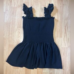 Women’s Large Black Boutique Top Ruffle Strap